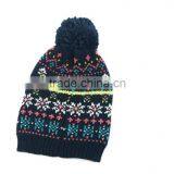 New Winter Warm Women Beret Braided Knit Crochet Baggy Beanie Flower Hat Ski Cap