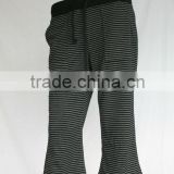 Yarn dyed stripes comfortable ladies jogger pants