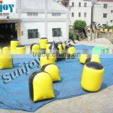 2016 truth quality inflatable gladiator arena 19 pcs paintball obstacles bunkers field Custom box bunker paintball