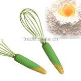 Hot Sale New Design high Quality Silicone Egg Whisk Corn Shaped Handle Of Kitchen Tools