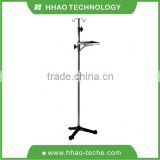 Height adjustable stainless steel hospital I.V. drip stand