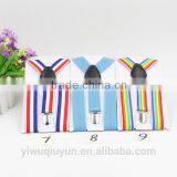 Fashion Retro 3 Clip 65cm Striped Adjustable Unisex Suspenders Jeans Suspensores de Hombre Elastic Straps Braces