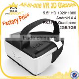 Android 4.4 5.5inch 1920*1080 Google RK3188 Quad core 3D VR Glasses virtual reality