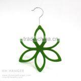 The HEAD Green Flocked Scarf Hanger 6ps Hooks,velvet Belt Hanger thumbnail-1