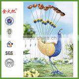 Metal Outdoor Peacock Rainchime Lawn Decor thumbnail-1