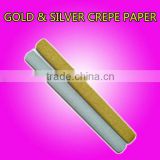 GOLD & SILVER CREPE PAPER FOR CRAFT WORK ,GIFT WRAPPING