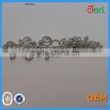 Hot Sales Decoration Lace Applique Rhinestones Lace for Wedding Dress thumbnail-6