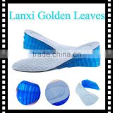 3 layers adjustable silicone full size shoe insoles gel invisible comfort height increased inner soles for men and women