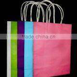 Hot/Polka Dot Kraft Paper Gift Bag/Festival Gift Bags With Handles/wholesale Free Ship New Cute Festival Shopping Bags