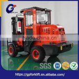 China Flexible Hydraulic Steering System Easy Operate Rough Terrain Forklift for Sale thumbnail-2