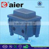 PBS-30B OFF-(ON) Black Rectangular Button Push Switch