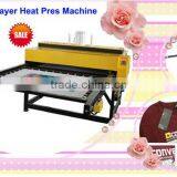 High Pressure 80x80cm Auto Air Operated Double Location/ Station Heat Transfer Press Mach thumbnail-1