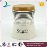 Wholesale Ceramic Storage Jars With Wooden Lid thumbnail-5