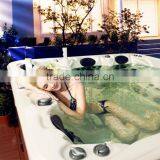 Outdoor Whirlpool Spa Tub Massage Bathtub for 3 Person Family