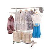 Clothes Airer Drying Rack Extra Large Deluxe 3 Tier Clothes Drying Rail (20M Hanging Space) White and Orange Folding Hangers Fla thumbnail-5