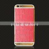 2016 For IPhone 6S/6s Plus Genuine Leather Gold Housing,Leather Gold Housing for IPhone,leather Housing thumbnail-1