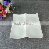 Ceramics White Divided Dessert Plates thumbnail-2