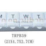 Plastic weekly custom logo medical square pill container