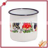 Flower Decal Ceramic Copy White Enamel Mug thumbnail-1