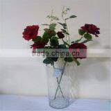 SJ20170004 Red Wine Artificial Silk Flower Rose Bud thumbnail-3