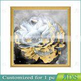 Handpainted Modern Floral Fabric Oil Painting