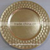 GOLD FOIL PP PLASTIC CHARGER PLATE thumbnail-1