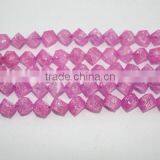 Pink and Square Loose Crackle Crystal Beads thumbnail-1