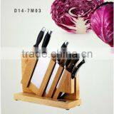 5PCS Kitchen Knives With Wood Cutting Board thumbnail-1