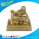 Shiny Gold Metal Alloy Lying Buddha Statue thumbnail-4