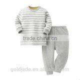 2016 Wholesale Kids Baby Stripe Pajama Suits Kids Stripe Cotton Pajamas thumbnail-3