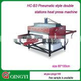 HC-B3 Pneumatic style double stations heat press machine