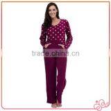 Winter Funny Dot Print Fleece Ladies Nightwear thumbnail-3