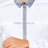 Wholesale Custom Shirt Smart Shirt With Contrast Placket Slim Fit thumbnail-3