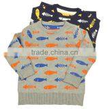 Sweater Design For Kids Children Kids Pullover Sweater Cartoon Fish Knitted Sports Boys Clothing thumbnail-3