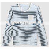 Mens Long Sleeve T-Shirt, 100% Ctn, Y/D Stripe, 160 Gsm thumbnail-1