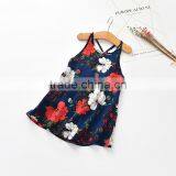 S33549W Summer Style Kids Girl Princess Dresses 2017 Floral Printed Dress thumbnail-3