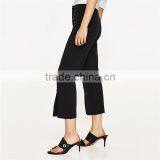 Breathable Black Pearl Studded Dress Black Pants With Slits thumbnail-3