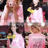 The New Spring 2017 Ladies' d Secret Star Emulation Silk Coat With Pink Pajamas Sexy Leisurewear Wholesale thumbnail-3