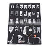 32 PCS Domestic Sewing Machine Braiding Blind Stitch Darning Presser Foot Feet Kit Set With Box Snap On For Brother Singer Set thumbnail-1