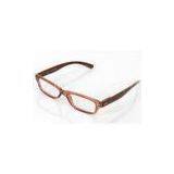 Dark Coffee Color Polycarbonate Eyeglass Frames For Youth , Small Rectangular