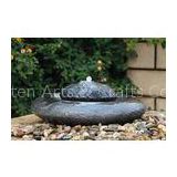 Natural Flamed Granite Sphere Fountain , Outdoor Sphere Water Fountains For Backyards