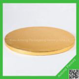 Factory wholesale wood round gold cake boards