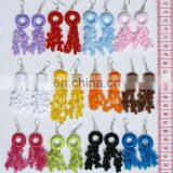 Color Pearls Dangle Earrings Fashion Costume Jewelry Wholesale
