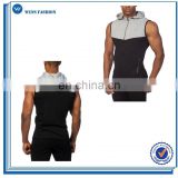 New Style Mens Cotton Zipper Up Sleeveless Hoodies with Hood