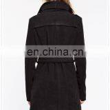 Best Selling Classic Wool-blend Double-breasted Women's Coat Wholesale thumbnail-3