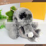 High Quality Custom Rabbit Fur Keychain For Car Decoration thumbnail-5
