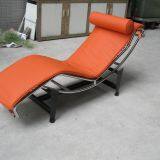 Vintage Original Le Corbusier Cassina LC4 Chaise Lounge Chair Black Leather thumbnail-1