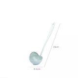 2 In 1 Creative Wheat Straw Soup Spoon Long Handle Lovely Porridge Spoons With Filter Dinnerware Kitchen Colander Tools thumbnail-5