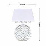 European Style Retro Desk Lamp Hand-carved Design White Ceramic Table Lamp for Hotel Bedroom thumbnail-6