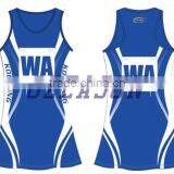 High Quality New Design Pattern Athletic Netball Singlet Netball Jersey Bodysuit